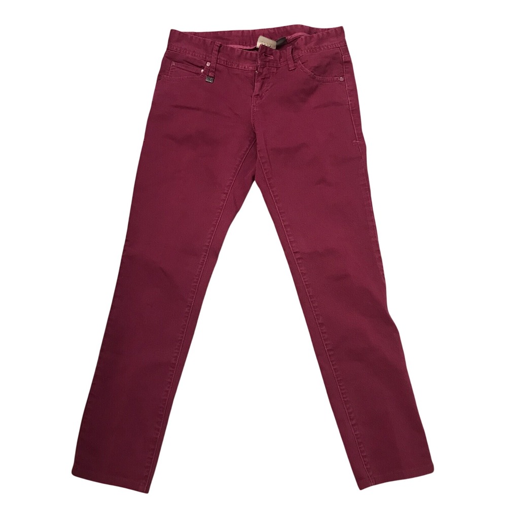 AX Armani Exchange Slim Fit Berry Purple Mid Rise Pants Women's Size 0